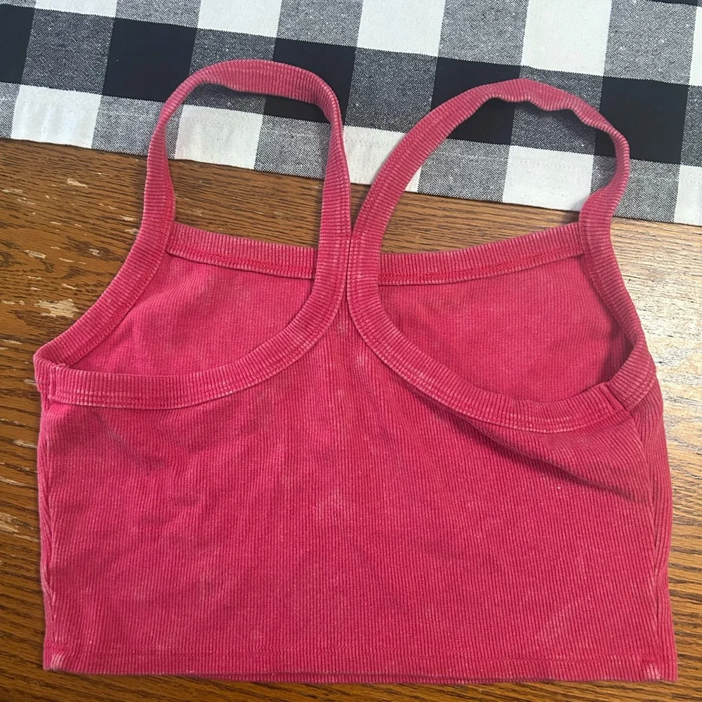Women's Pink Ribbed Bra - Picture 1 of 2